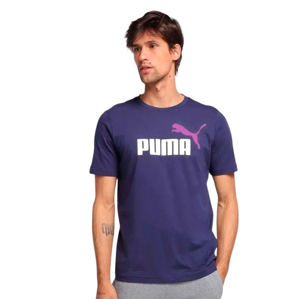 Camiseta Puma Ess 2 Color NO. 1 Logo Masculina