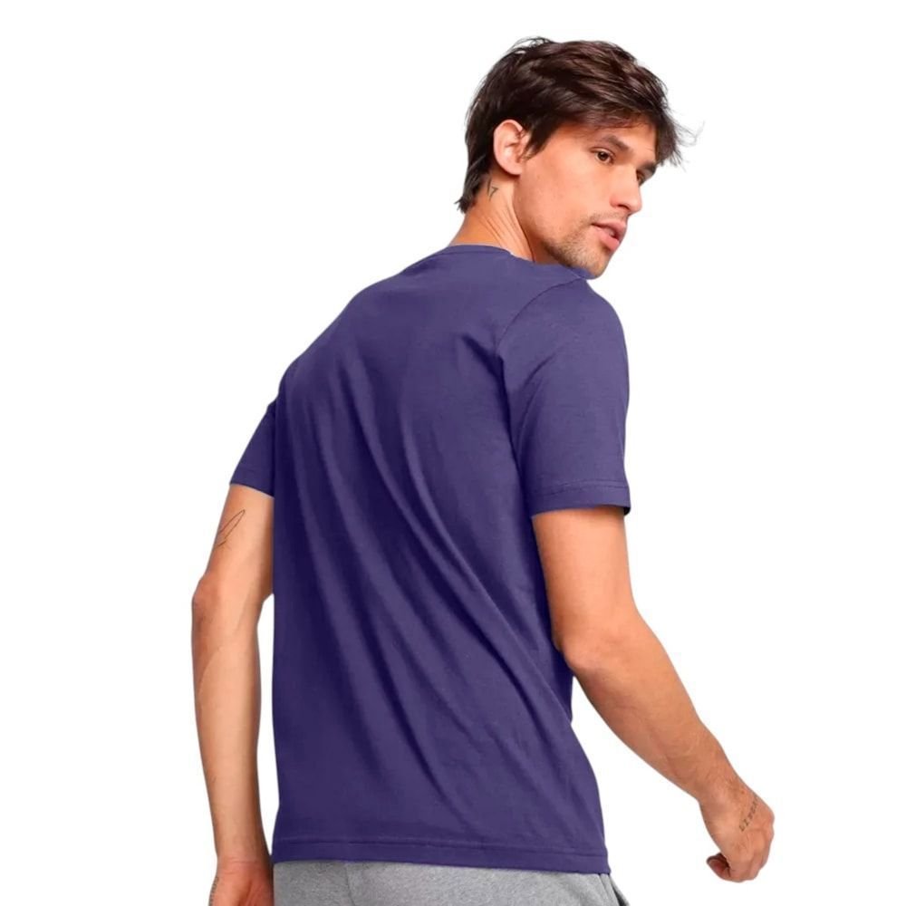 Camiseta Puma Ess 2 Color NO. 1 Logo Masculina Roxo 2