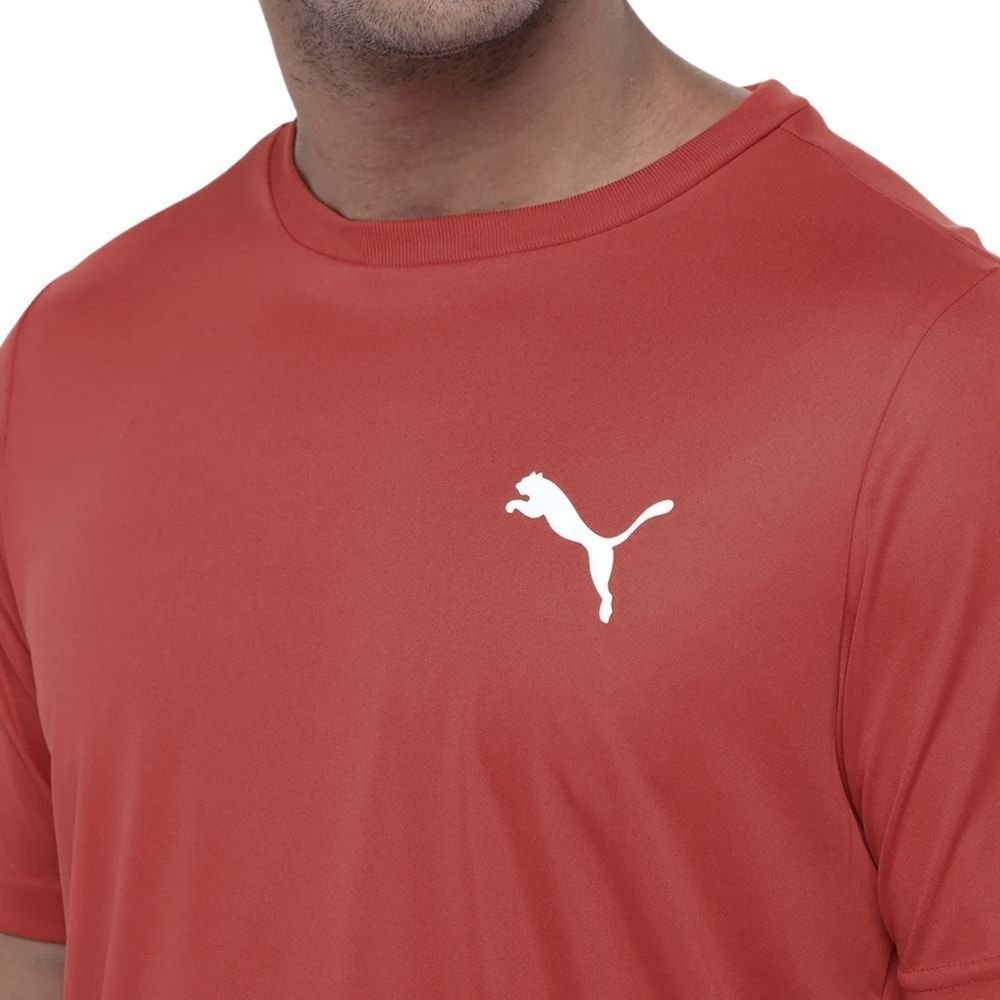 Camiseta Puma Ess Small Logo Poly Masculina Vermelho 3