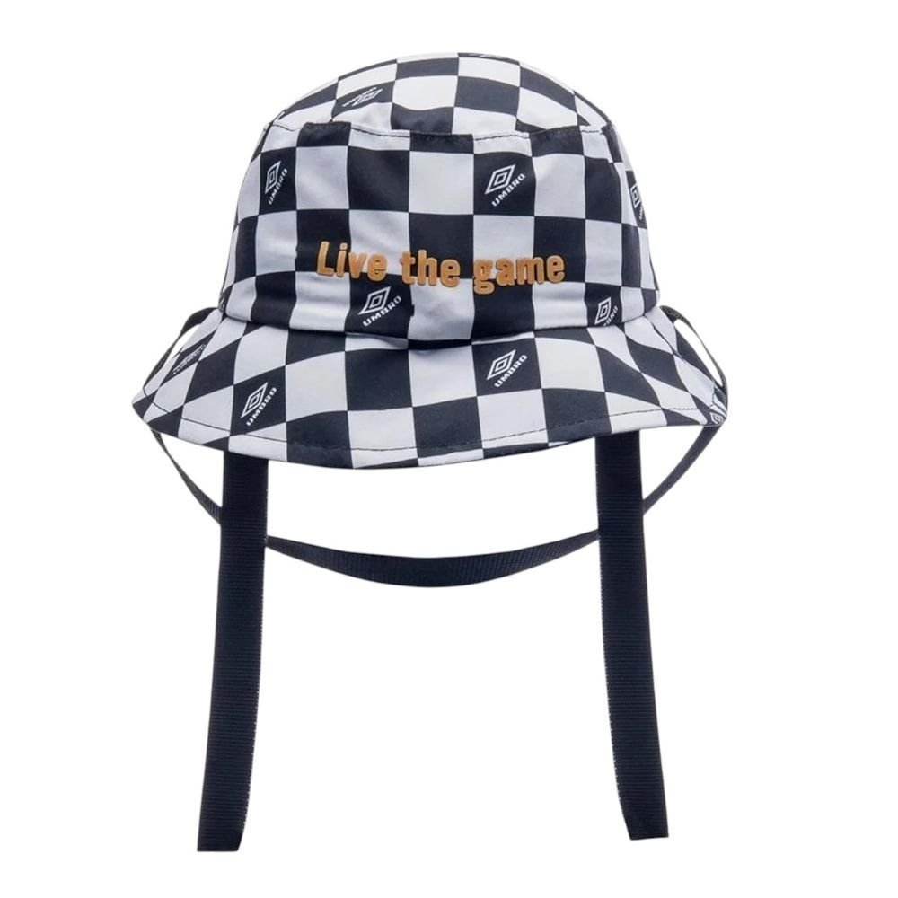 Chapéu Umbro Bucket Chess Waves Preto/Branco 2