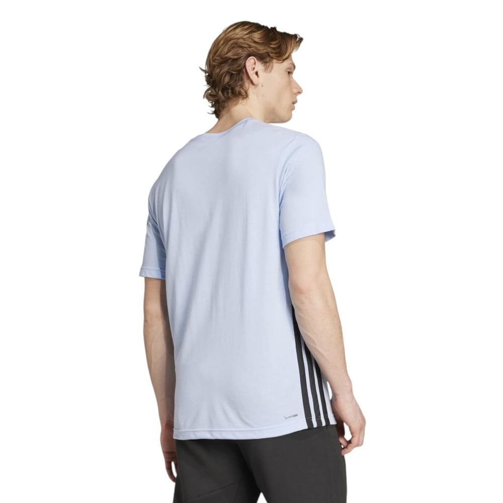 Camiseta Adidas Essentials Training Feelready Masculina Azul Claro 2
