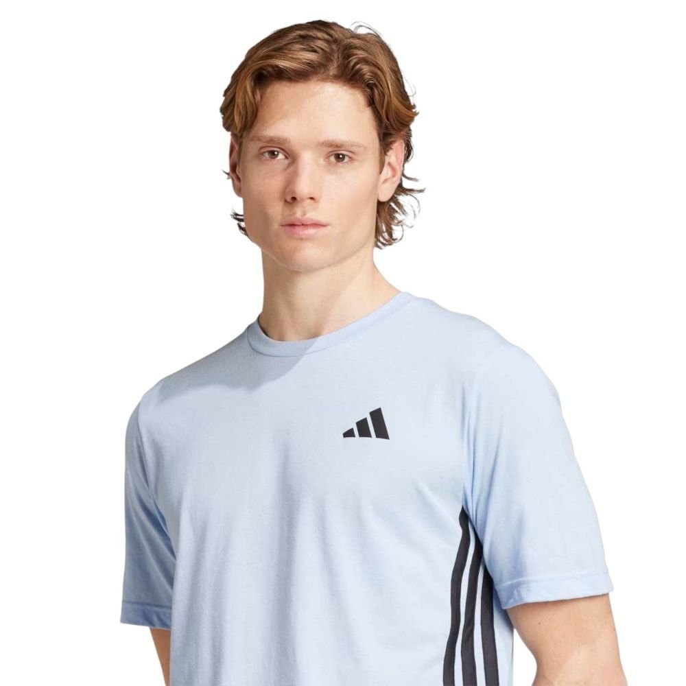 Camiseta Adidas Essentials Training Feelready Masculina Azul Claro 3