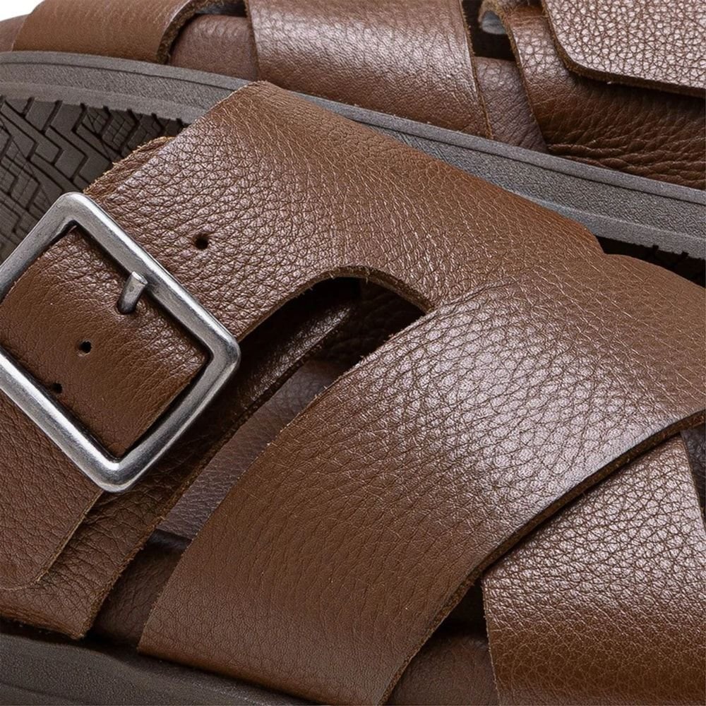 Sandália Democrata Dock Masculina Marrom 4