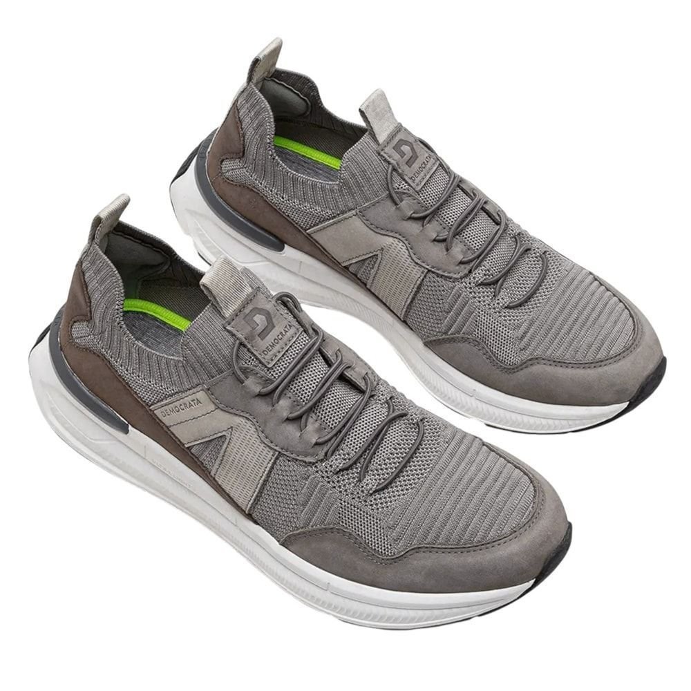 Tênis Democrata Brad Ultra Light Knit Masculino Cinza 2