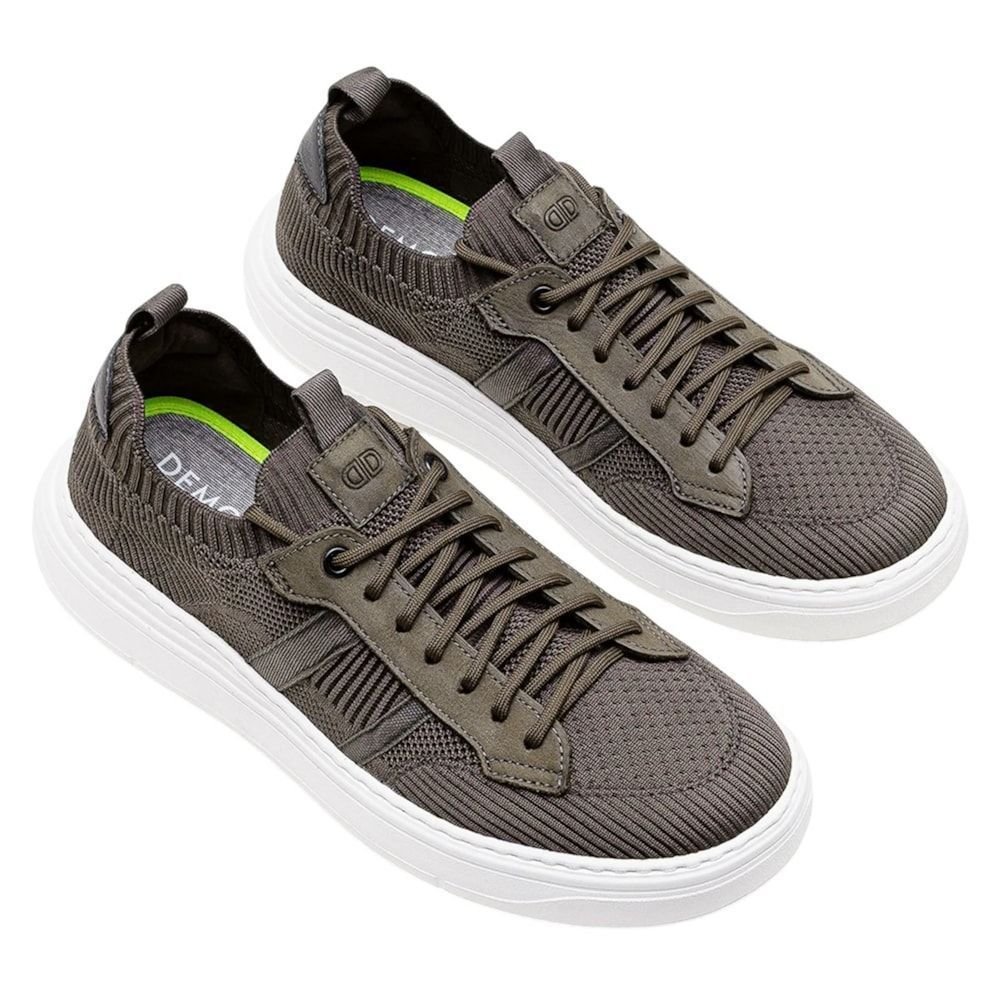 Tênis Democrata Joe Ultra Light Knit Masculino Cinza 2