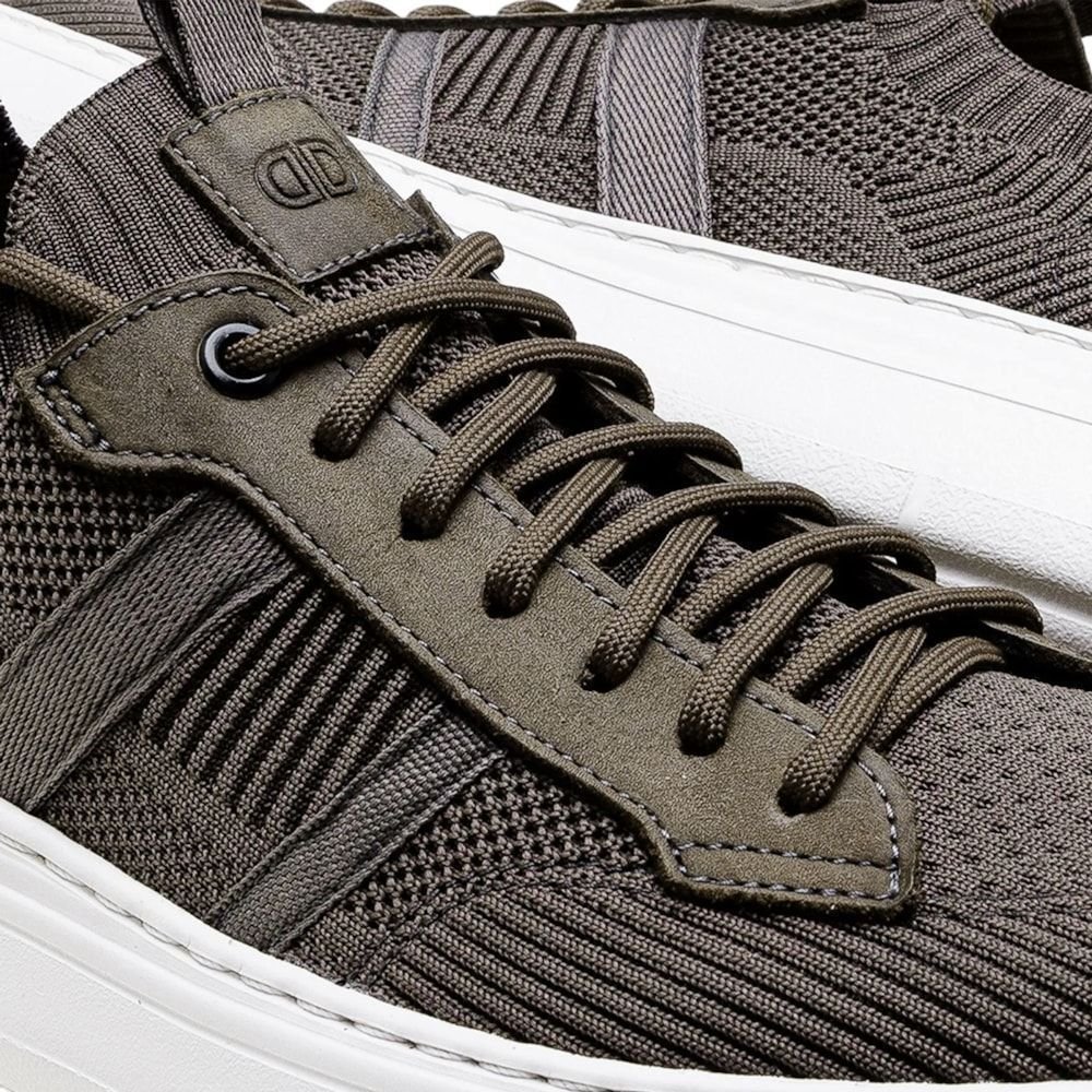 Tênis Democrata Joe Ultra Light Knit Masculino Cinza 4