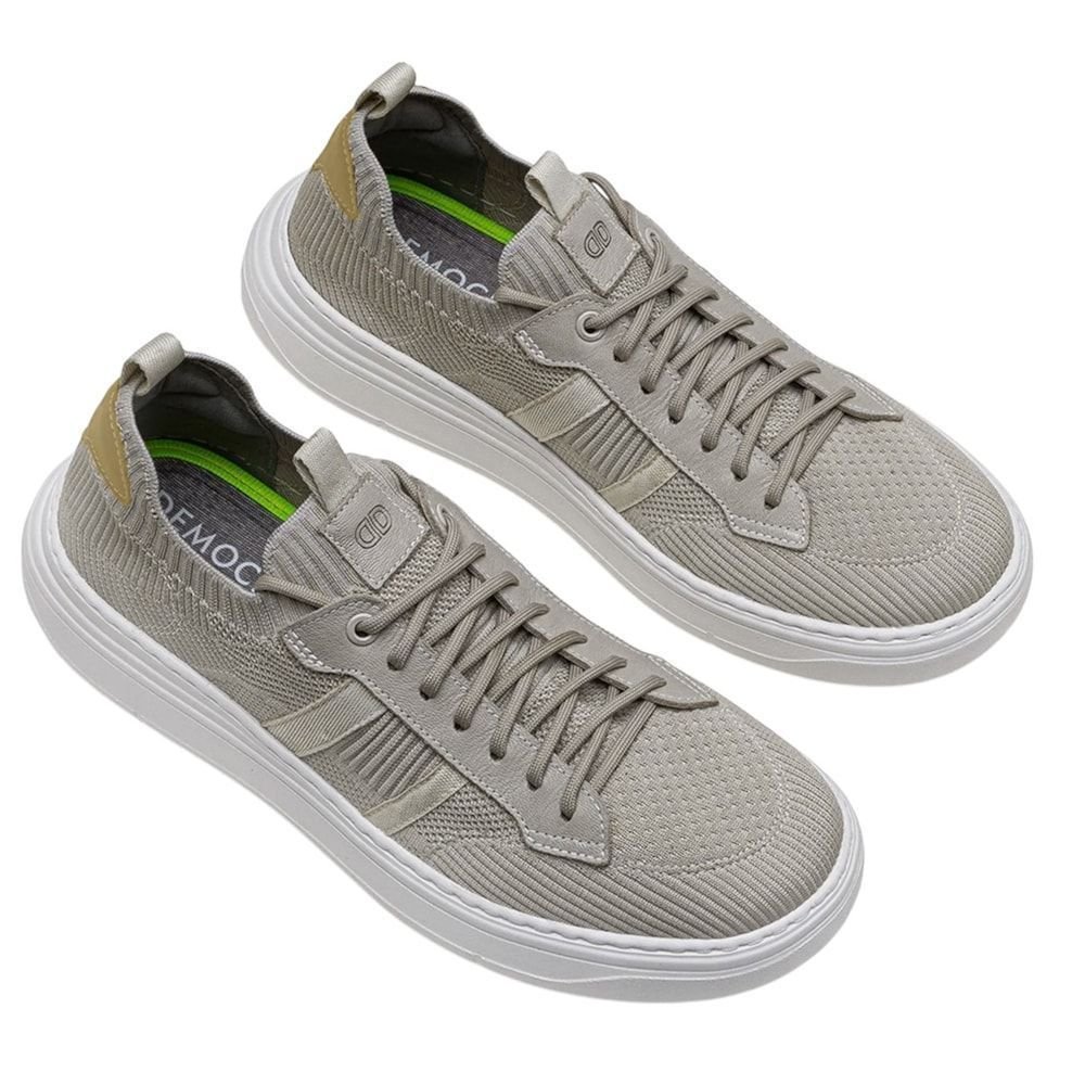 Tênis Democrata Joe Ultra Light Knit Masculino Bege 2