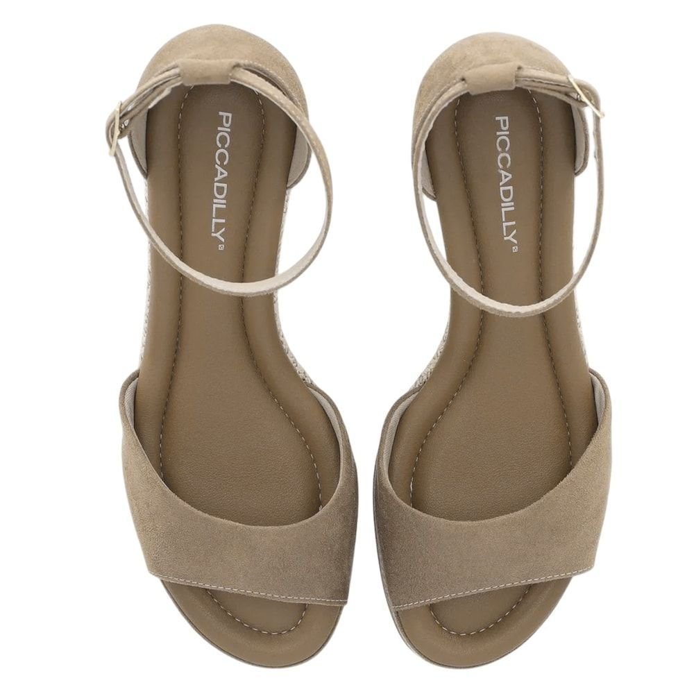 Sandália Piccadilly Alice Salto Anabela Alto Feminina Marrom 3