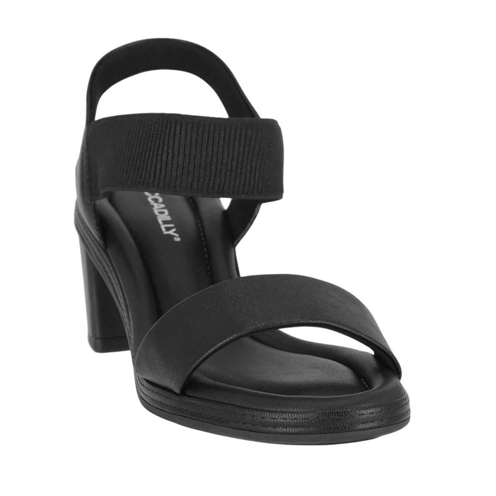 Sandália Piccadilly Paola Salto Médio Feminina Preto 3
