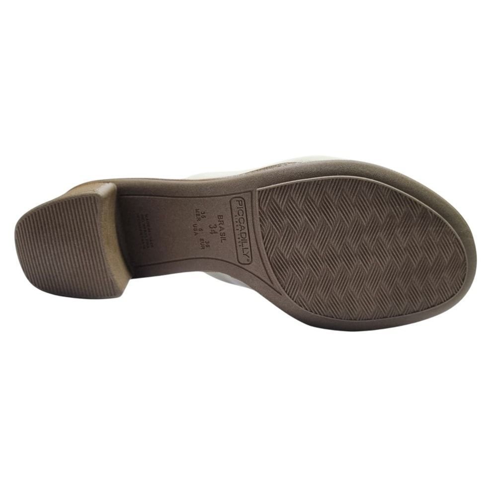 Tamanco Piccadilly Paola Salto Médio Feminino Branco 6