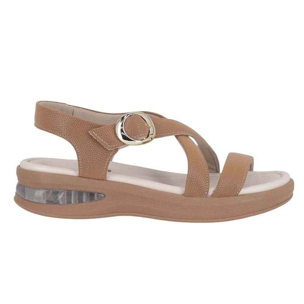 Sandália Piccadilly SoftStep Salto Anabela Médio Feminina