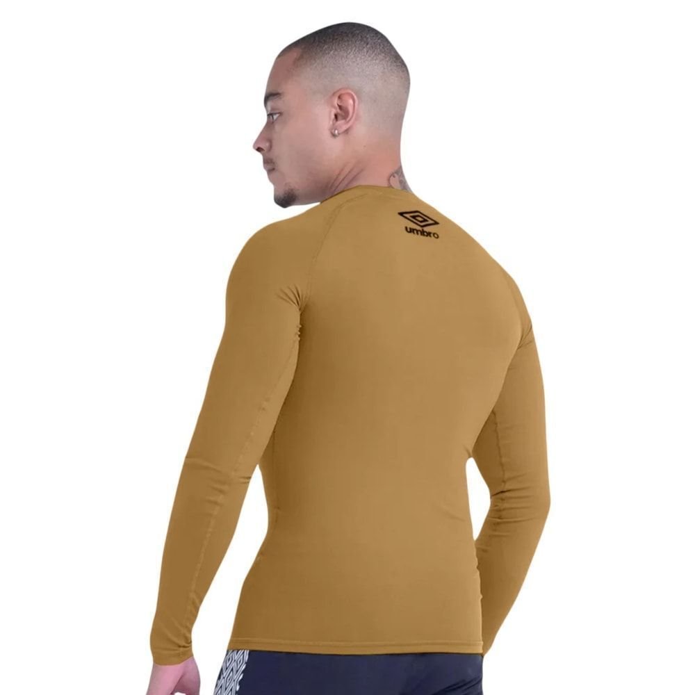 Camisa Térmica Umbro Clubes 2023 Profissional Masculina Marrom 2
