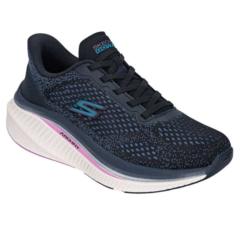 Tênis Skechers Go Walk Max Cushioning Arch Fit Feminino Azul Marinho 3