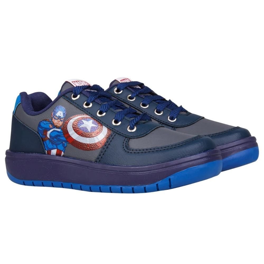 Tênis Marvel Capitão América Infantil Azul Marinho 2