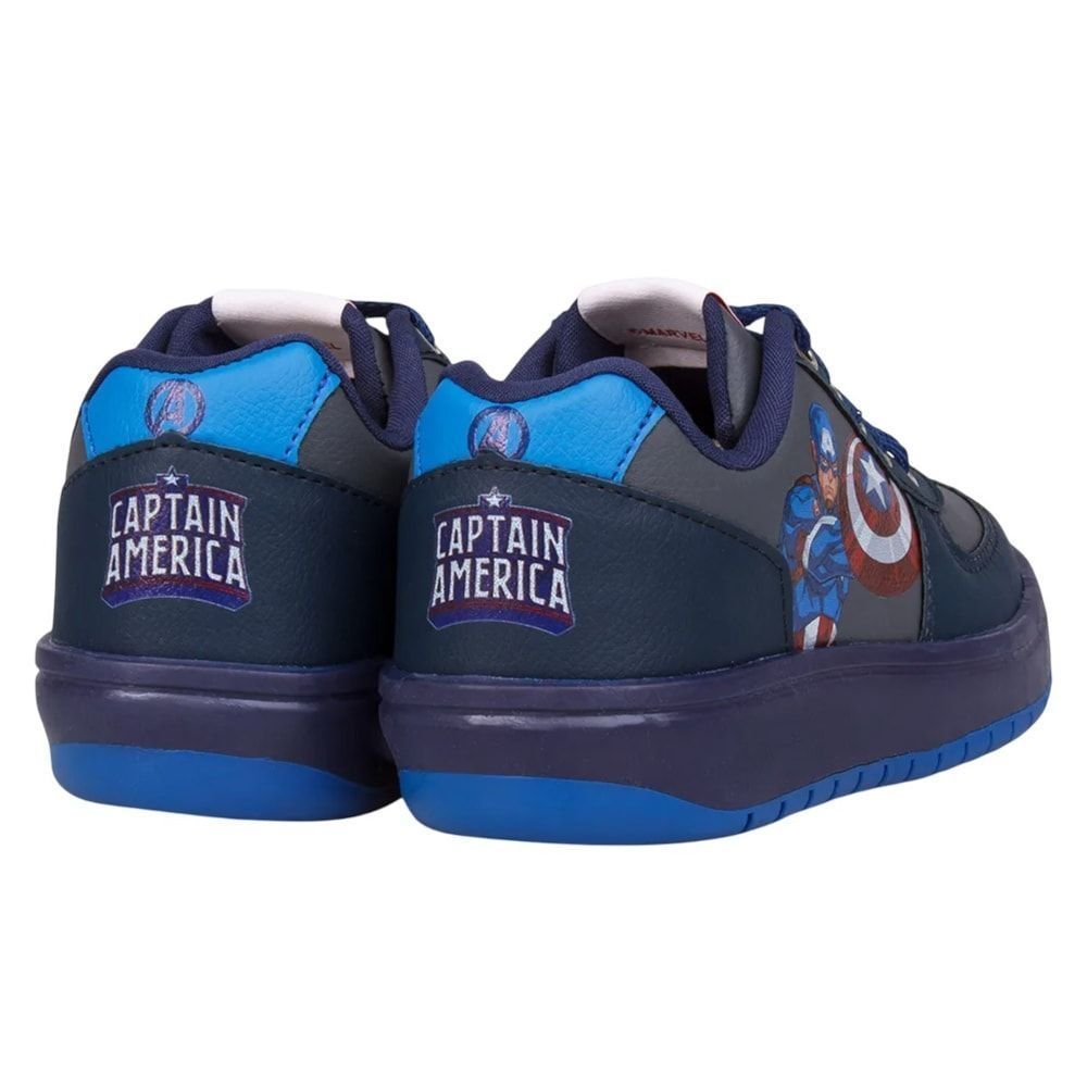 Tênis Marvel Capitão América Infantil Azul Marinho 3