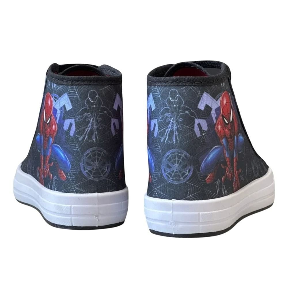Tênis Marvel Homem-Aranha Cano Alto Infantil Preto 4