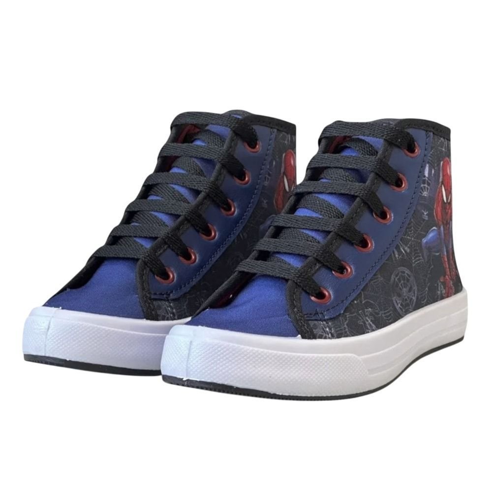 Tênis Marvel Homem-Aranha Cano Alto Infantil Preto 5