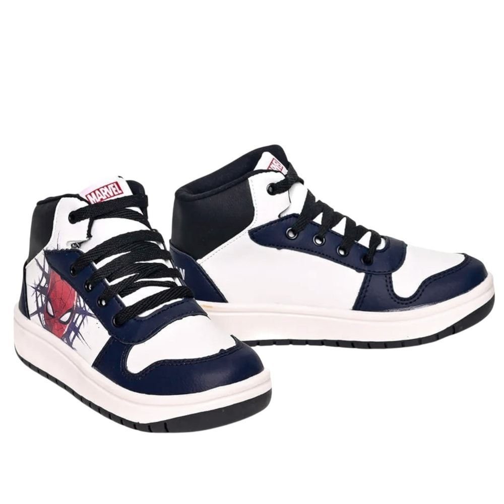 Tênis Marvel Homem-Aranha Cano Alto Infantil Branco 2