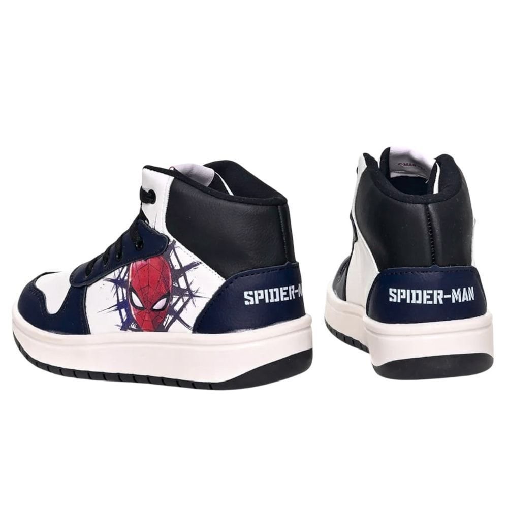 Tênis Marvel Homem-Aranha Cano Alto Infantil Branco 3