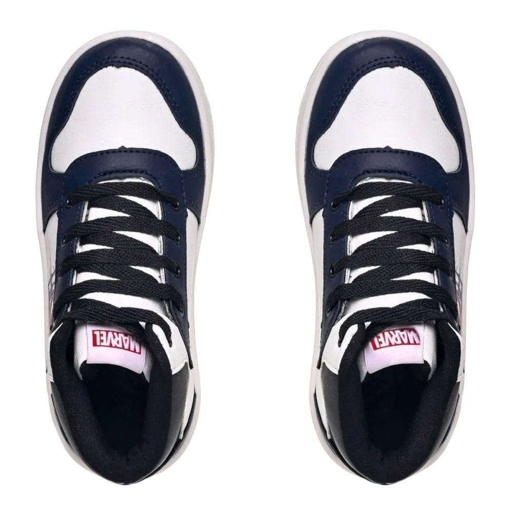 Tênis Marvel Homem-Aranha Cano Alto Infantil Branco 4