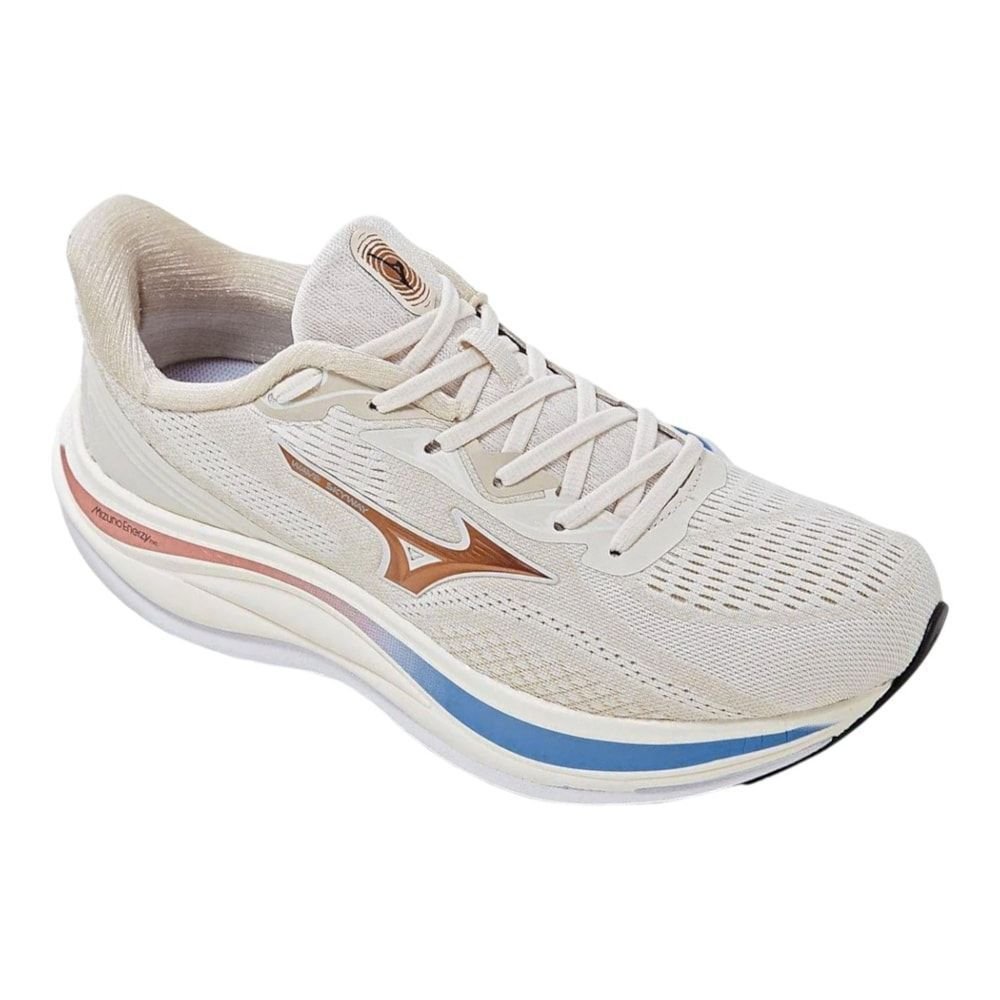 Tênis Mizuno Wave Skyway Feminino Bege 3