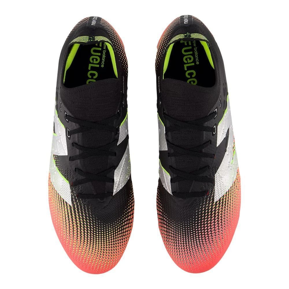 Chuteira Campo New Balance Tekela Pro Low Laced FG V4+ Preto/Laranja 5