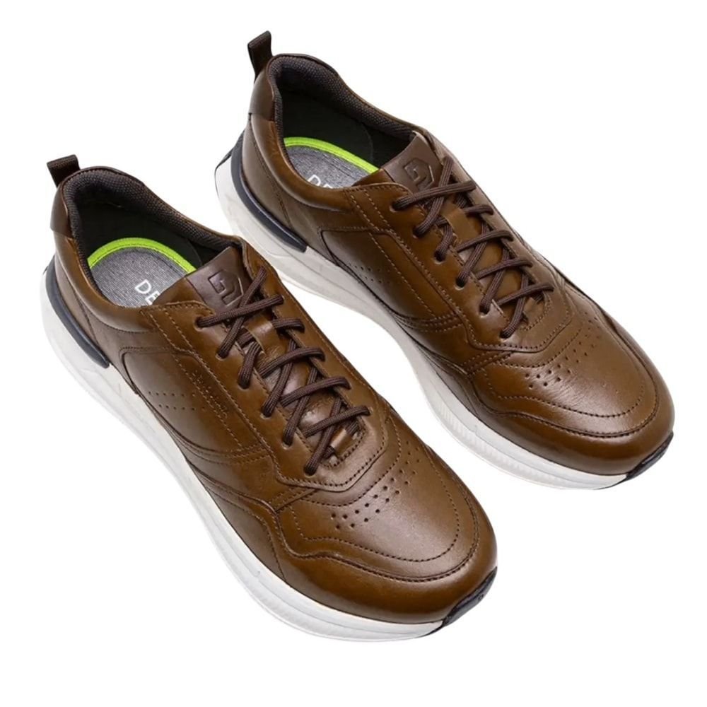 Tênis Democrata Denim Brad Ultra Light Masculino Marrom 2