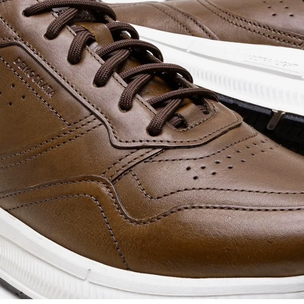 Tênis Democrata Denim Brad Ultra Light Masculino Marrom 3