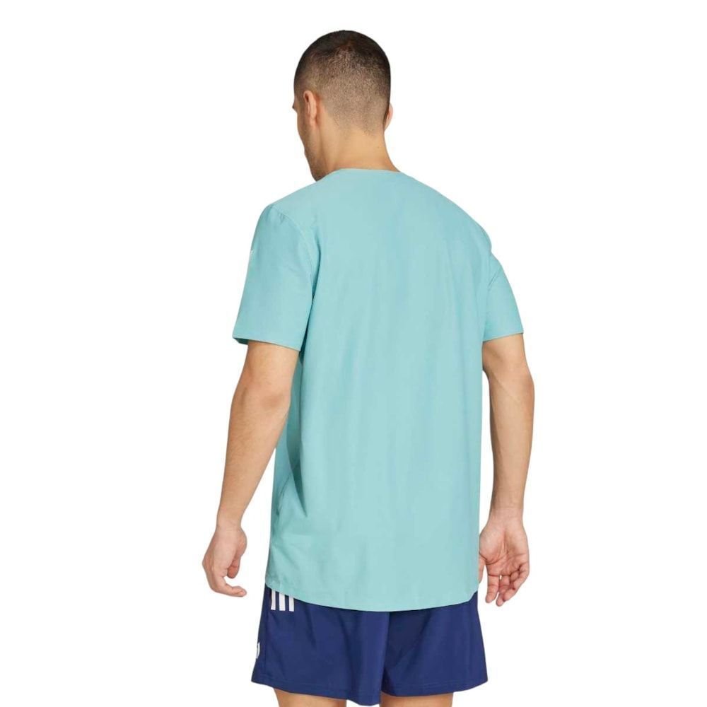 Camiseta Adidas Own The Run Base Masculina Azul 2