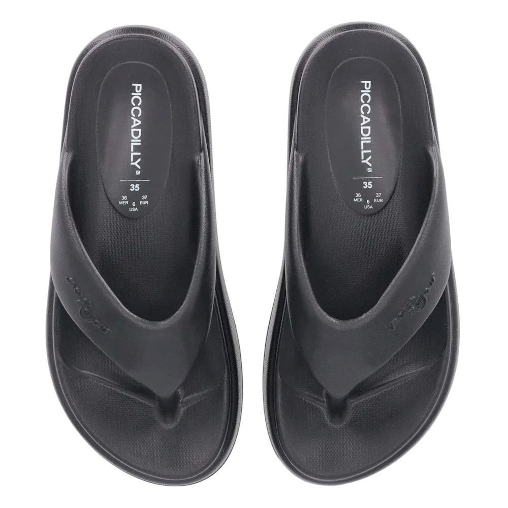 Chinelo Plataforma Piccadilly Marshmallow Feminino Preto 3