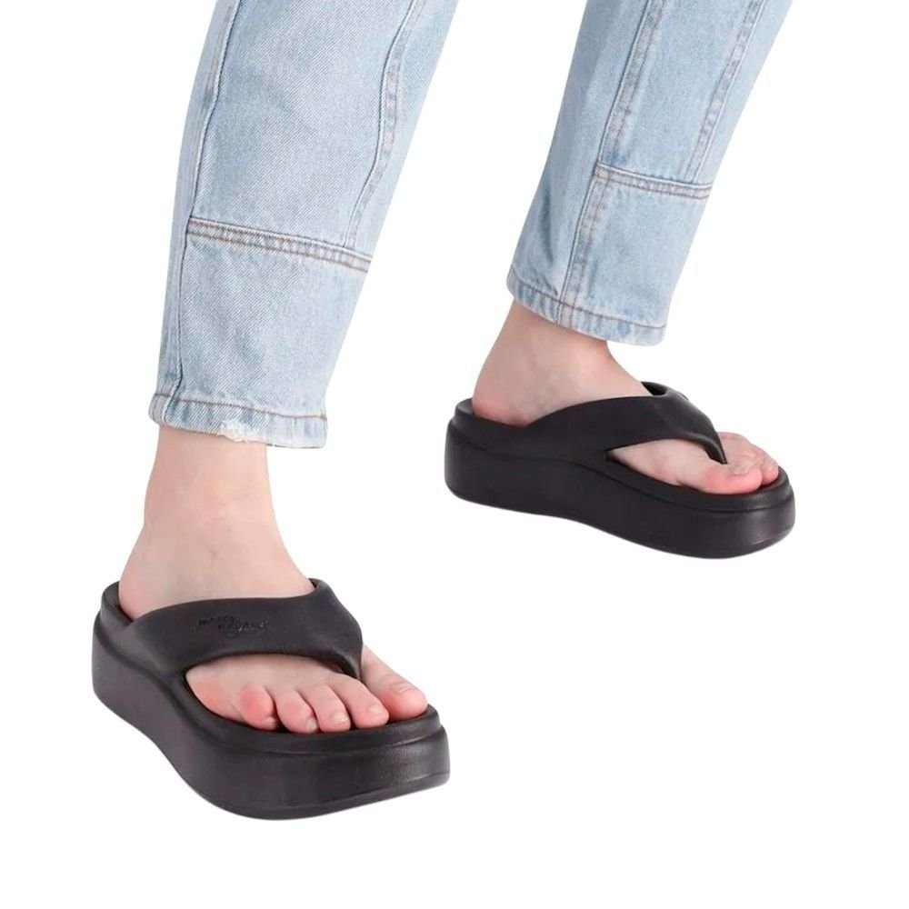 Chinelo Plataforma Piccadilly Marshmallow Feminino Preto 4