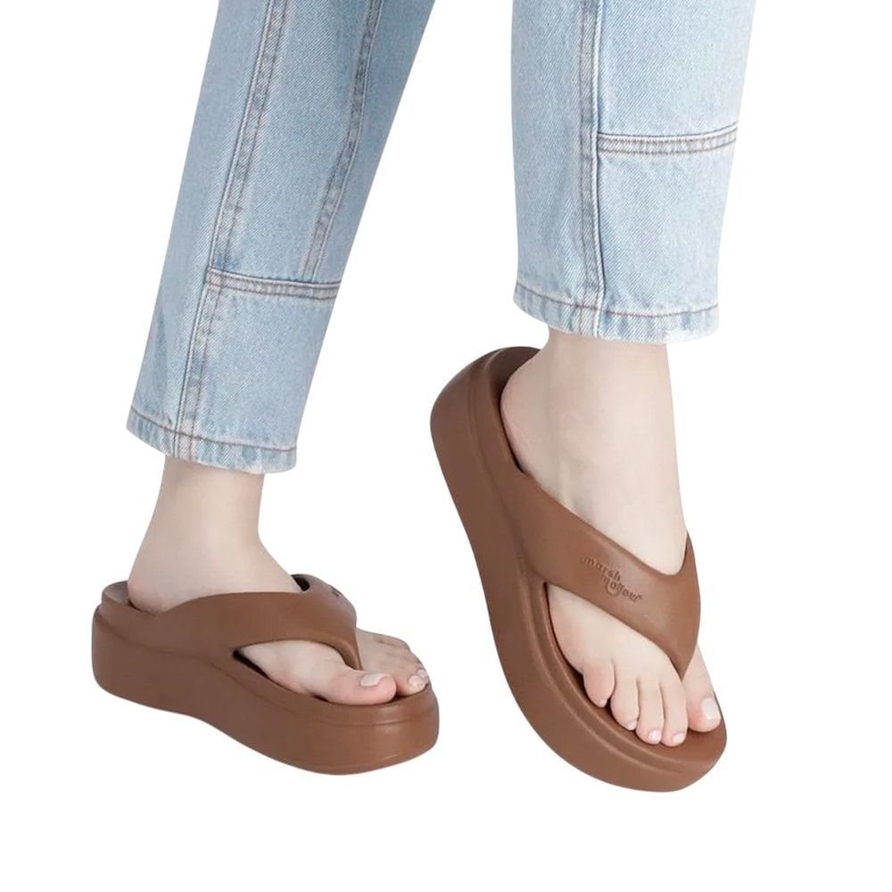 Chinelo Plataforma Piccadilly Marshmallow Feminino Marrom 4