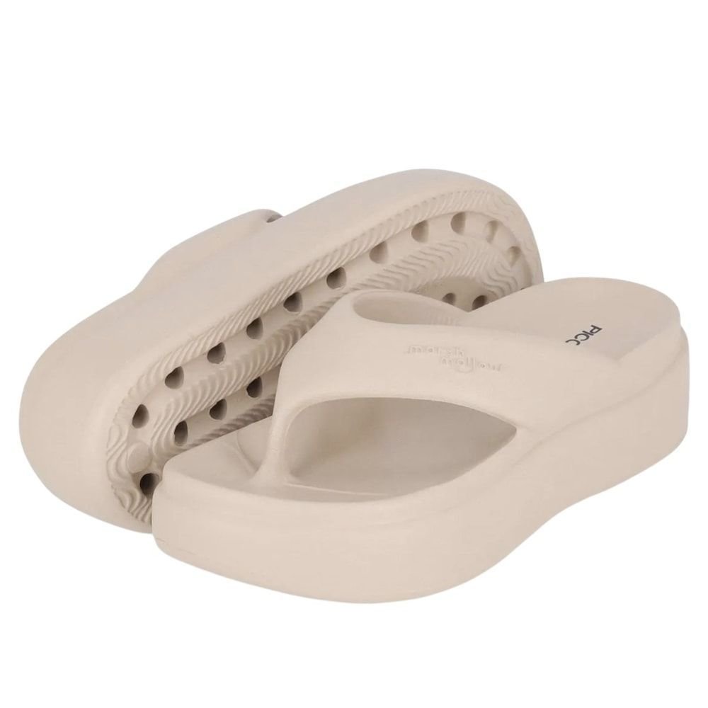 Chinelo Plataforma Piccadilly Marshmallow Feminino Bege 2