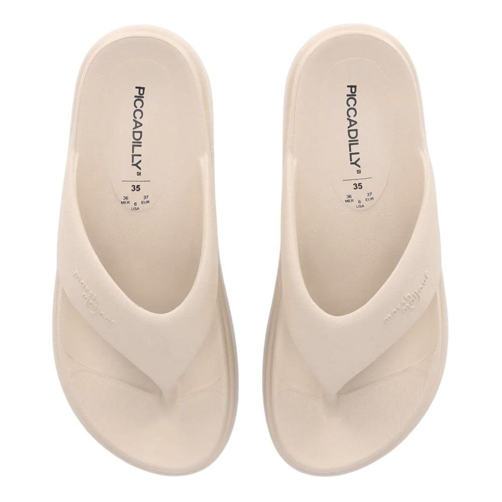 Chinelo Plataforma Piccadilly Marshmallow Feminino Bege 3
