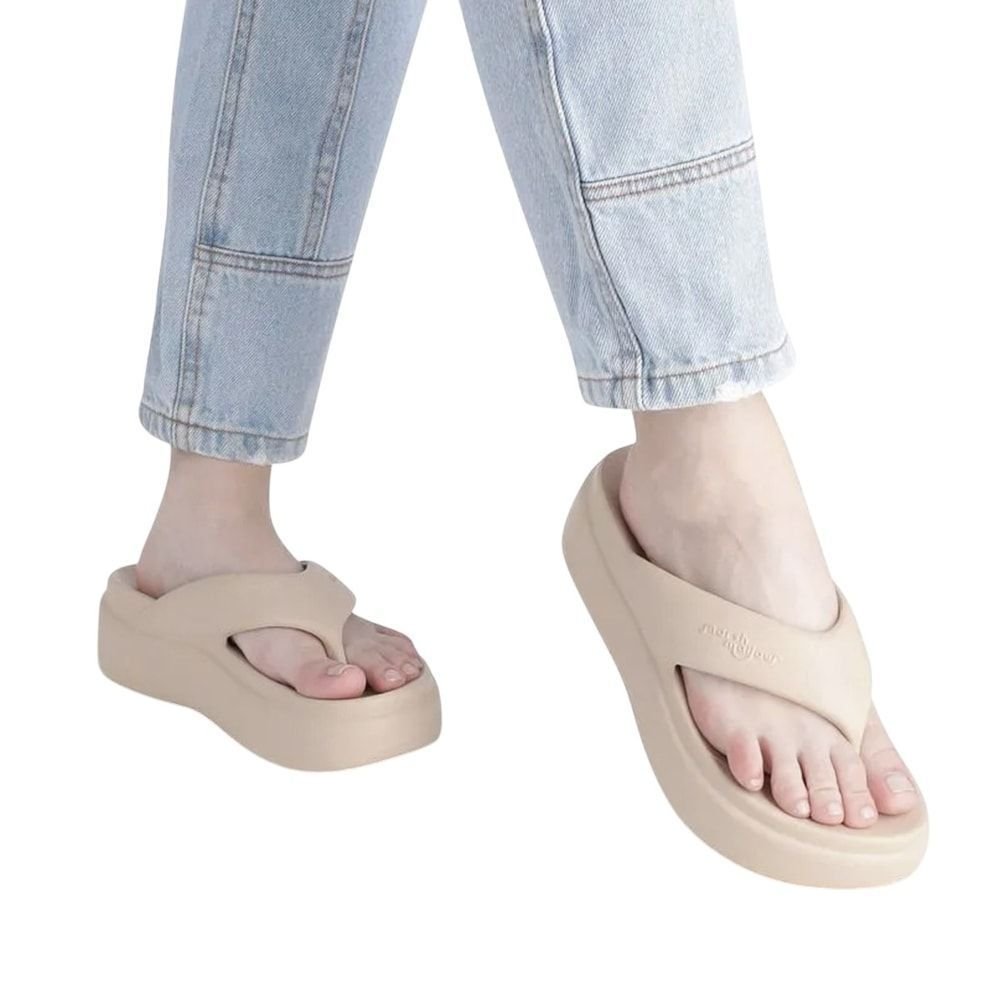 Chinelo Plataforma Piccadilly Marshmallow Feminino Bege 4