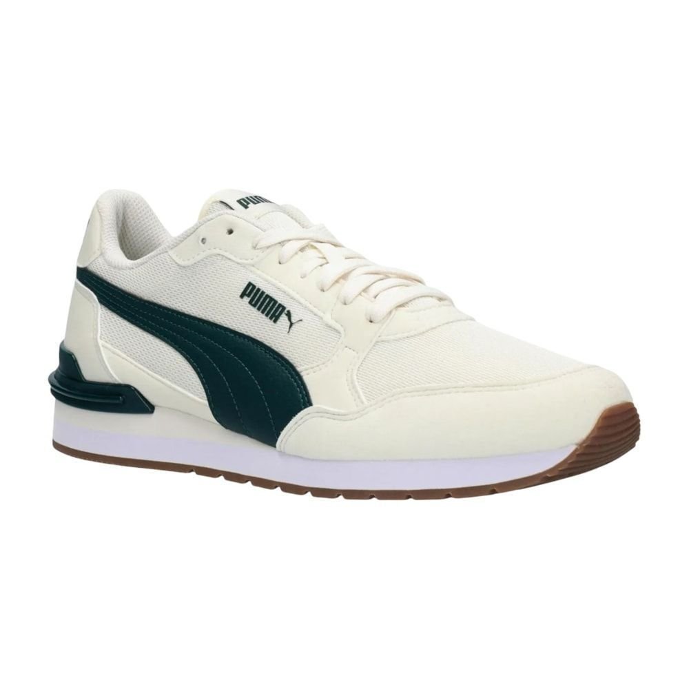Tênis Puma ST Runner V4 Mesh Masculino Bege/Verde 3