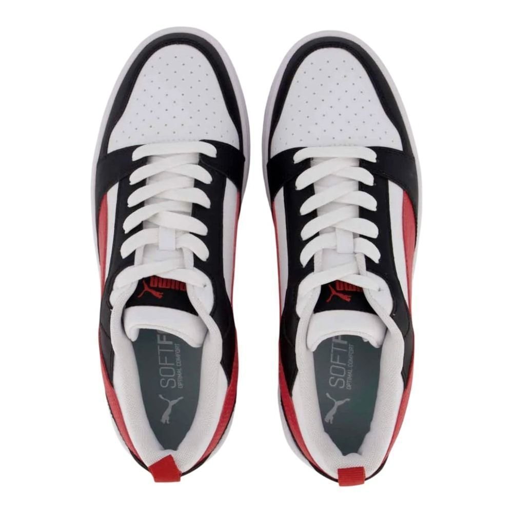Tênis Puma Rebound V6 Low BDP Masculino Branco/Preto 4