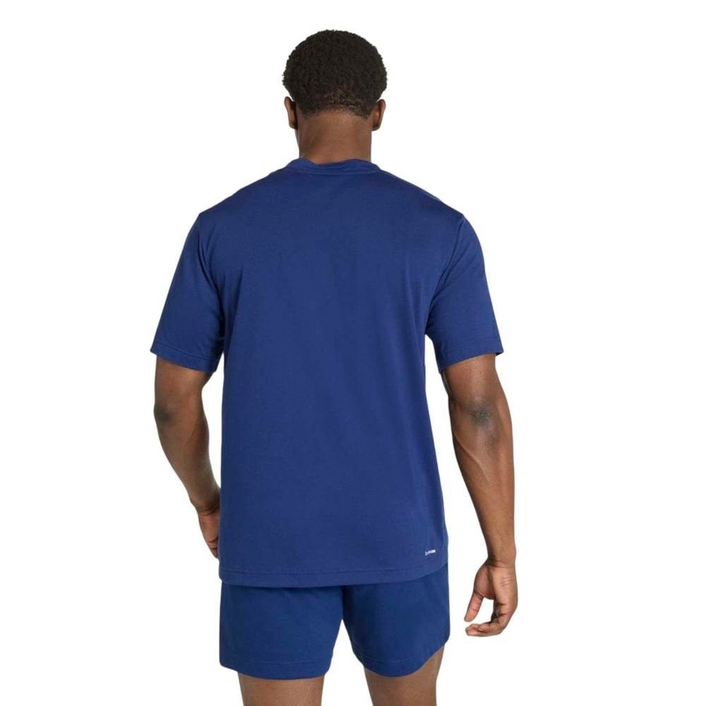 Camiseta Adidas Workout Essentials Feelready Masculina Azul Marinho 2