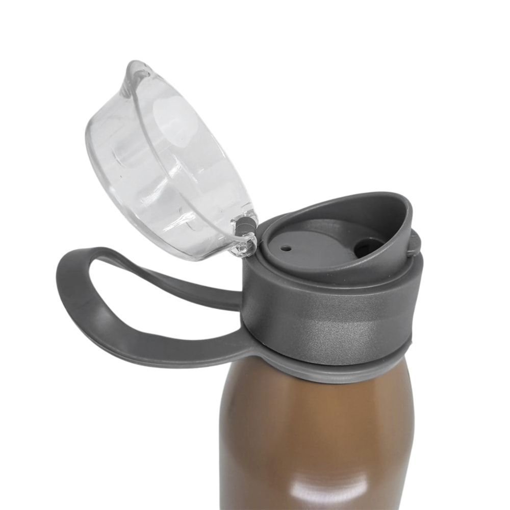 Garrafa Térmica Yins Aço Inox 610ML Marrom 4