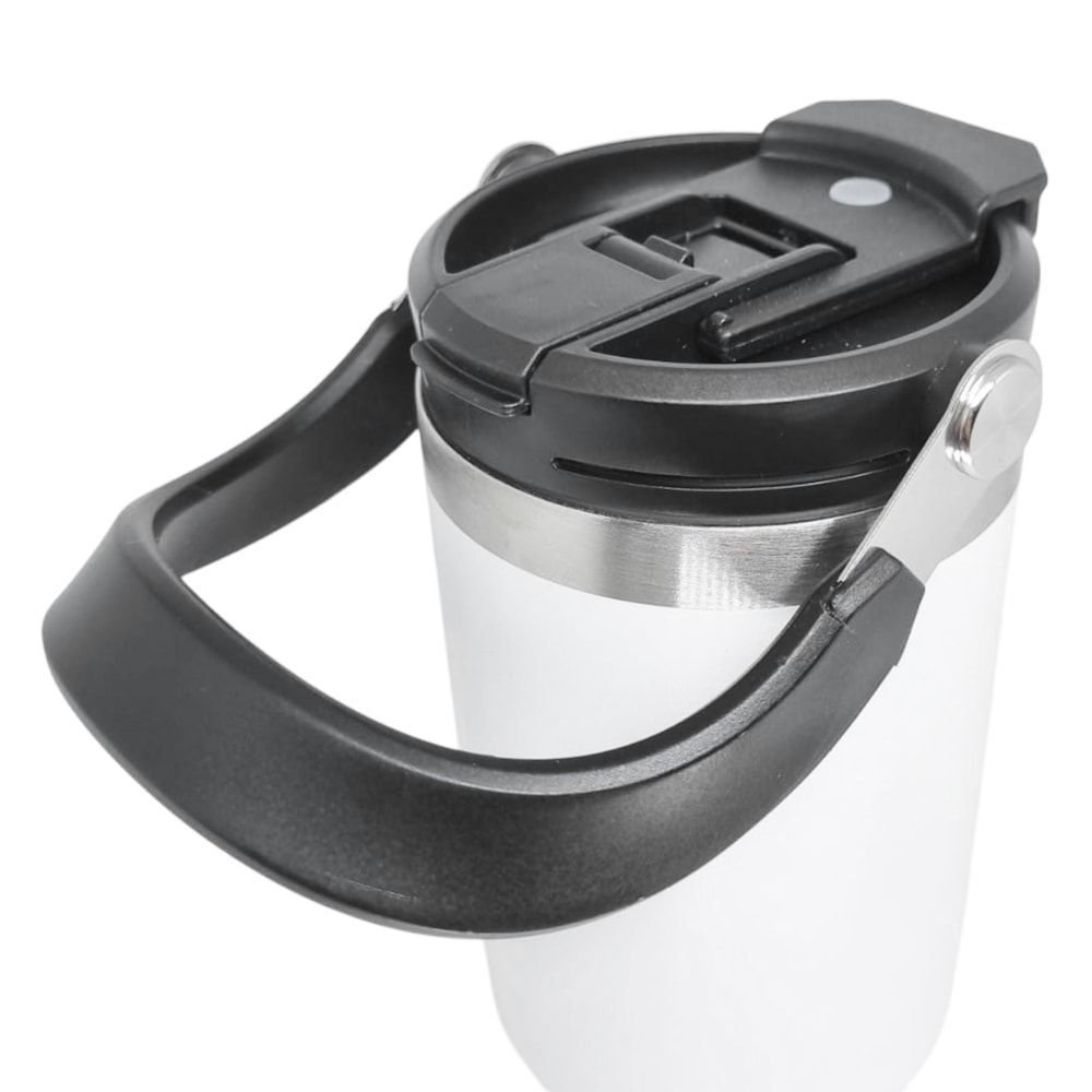 Copo Térmico Yins Handle Aço Inox 900ML Branco 4