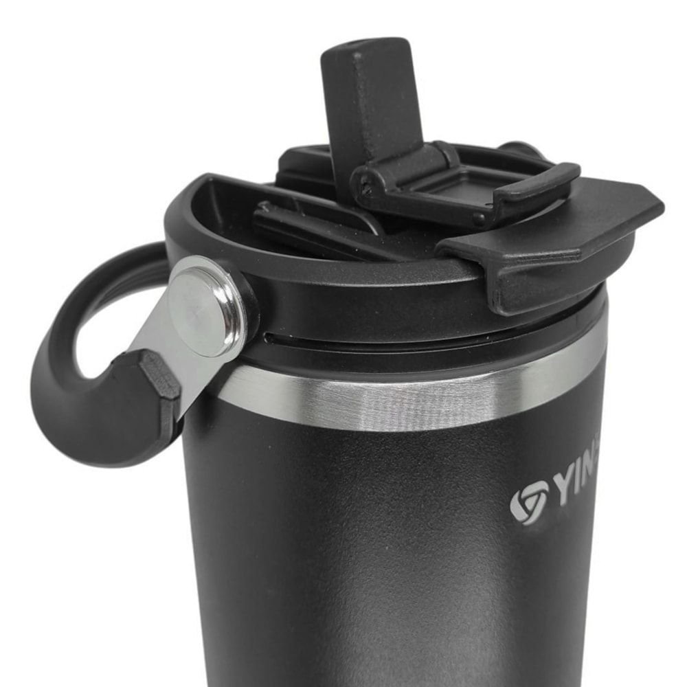 Copo Térmico Yins Handle Aço Inox 900ML Preto 5