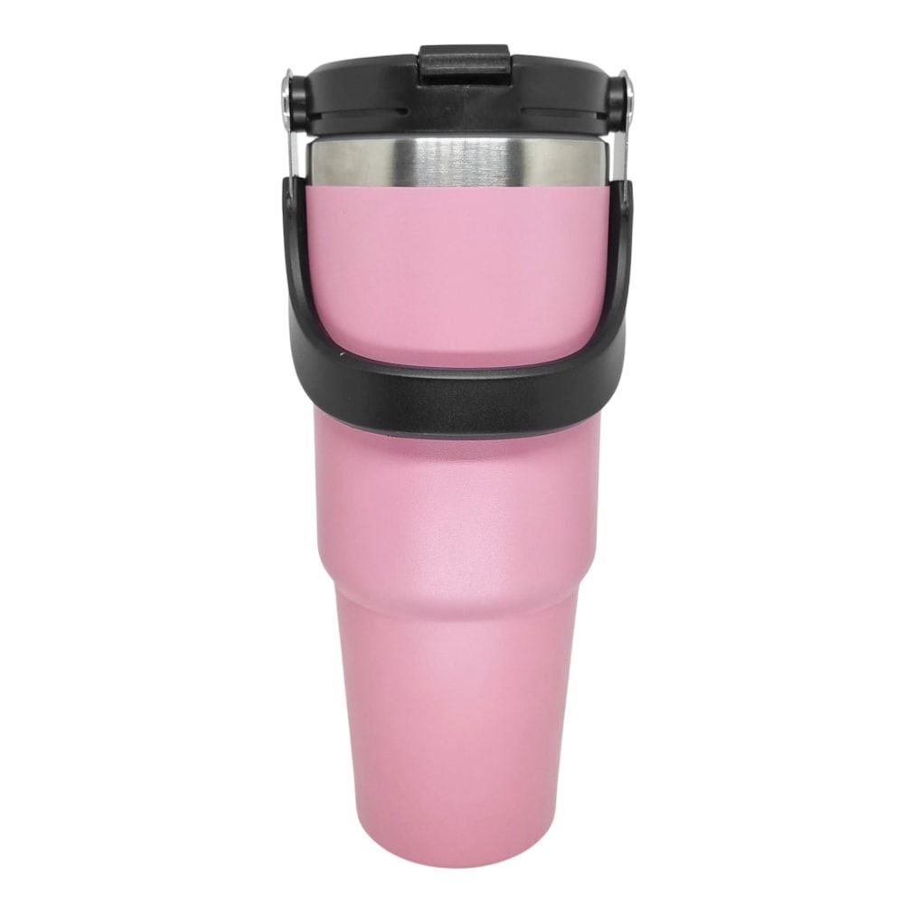 Copo Térmico Yins Handle Aço Inox 900ML Rosa 2