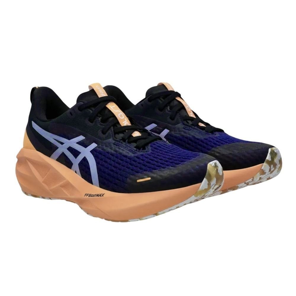 Tênis Asics Novablast 5 Lite-Show Masculino Azul Marinho/Laranja 3