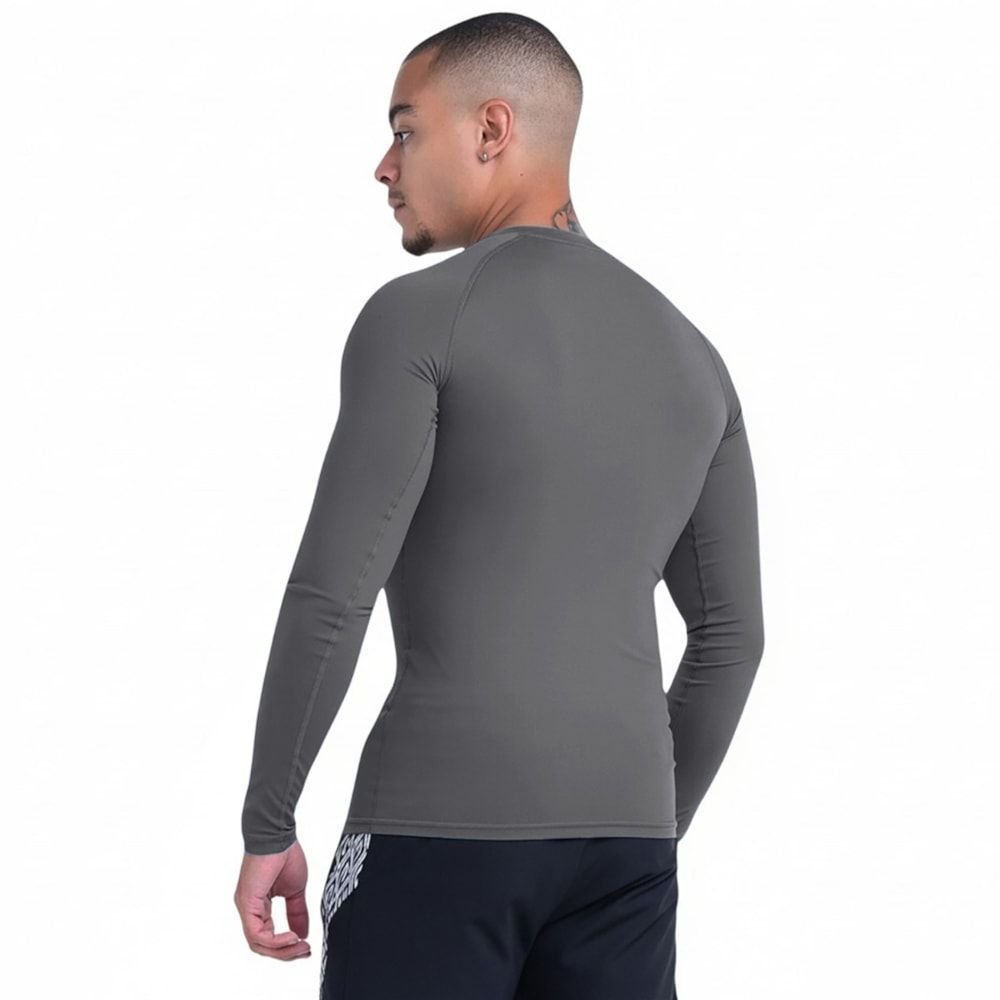 Camisa Térmica Umbro Clubes 2024 Profissional Masculina Cinza 2