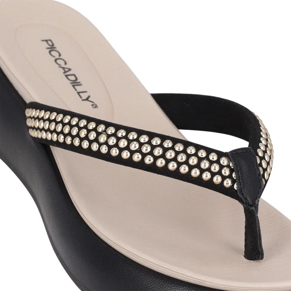 Chinelo Plataforma Piccadilly Sol Feminino Preto 4