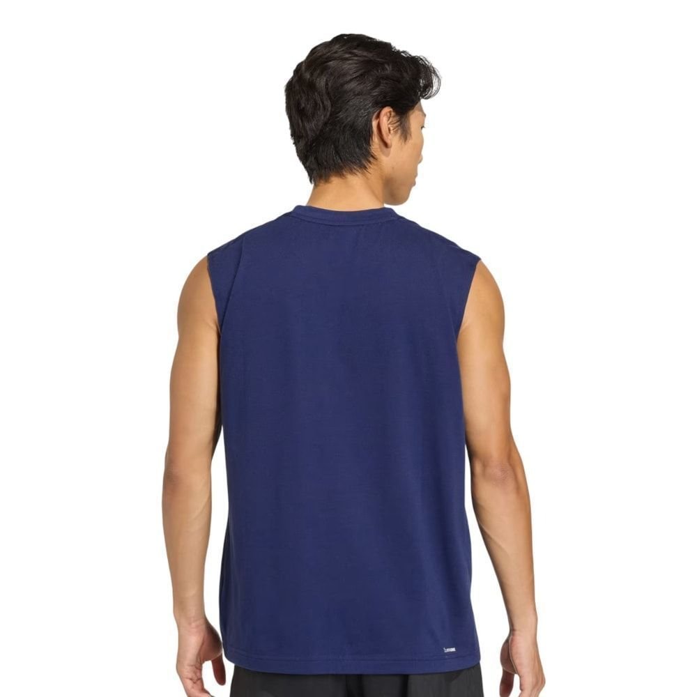 Regata Adidas Workout Essentials Feelready Masculina Azul Marinho 2