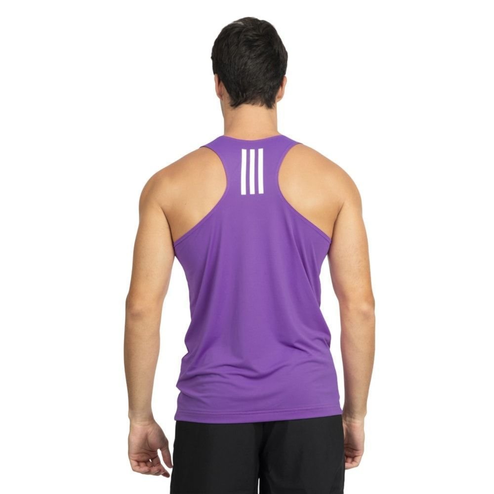 Regata Adidas Own The Run 3 Stripes Masculina Roxo 2