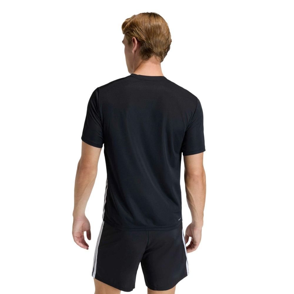 Camiseta Adidas Workout Essentials Base 3S Masculina Preto 2