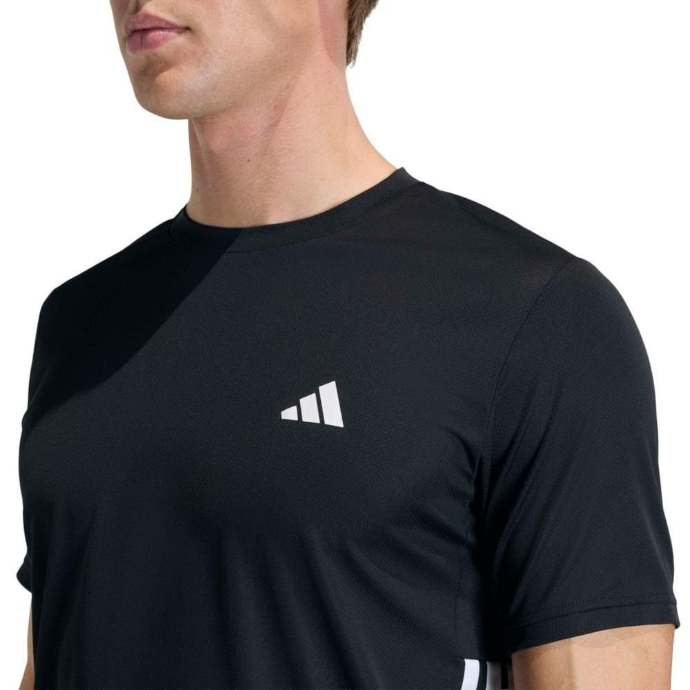 Camiseta Adidas Workout Essentials Base 3S Masculina Preto 4