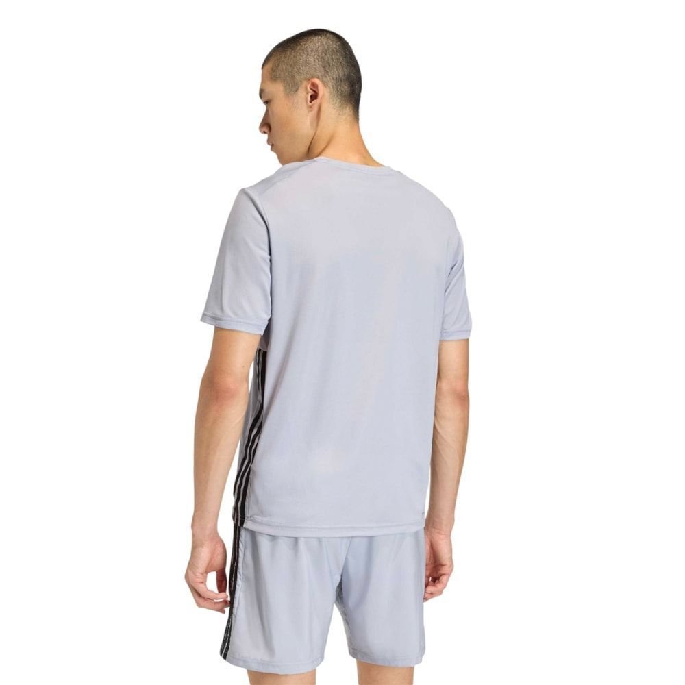 Camiseta Adidas Workout Essentials Base 3S Masculina Cinza 2